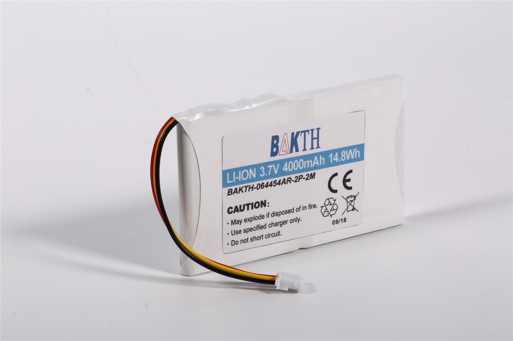 BAKTH-064454-2P-2M锂离子电池组定制锂离子电池包