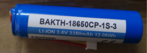 {[[T2]}价格高容量Bakth-18650CP-1S-3 3.7V 3350mAh锂离子电池组可充电电池组，用于闪光灯港口货运