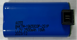 定制的BAKTH-18650COP-2S1P 7.2V 2500mAh锂离子电池组可充电电池组