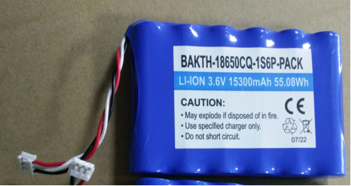 Bakth-18650CQ-1S6P-PACK 3.6V 15300mAh 工厂价格锂离子电池组可充电电池组