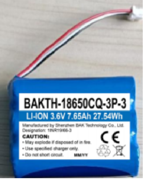 Bakth-18650CQ-3P-3 3.6V 7650mAh锂离子电池组可充电电池组，用于电动工具