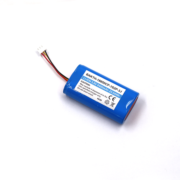 定制可充电锂离子电池18650 3.6V 6400AH用于电器